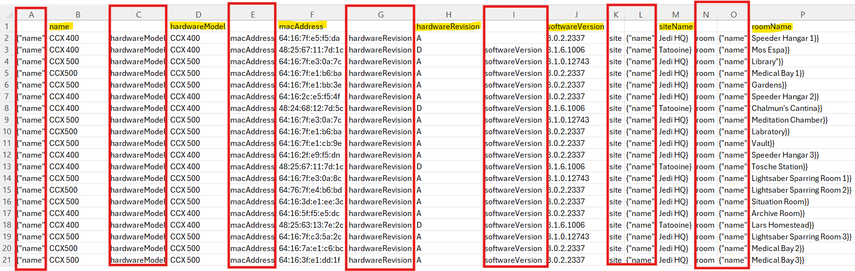 create column headers and delete columns with repetitive keys 